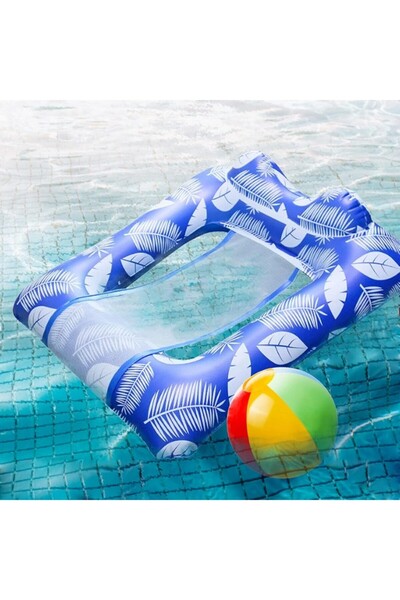 Barvere Inflatable pool mattress and ball set, blue,
