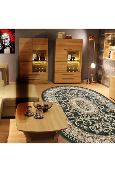 Artenova Covor Classic si oriental living - dormitor, verde cu bej, rotund, 1...