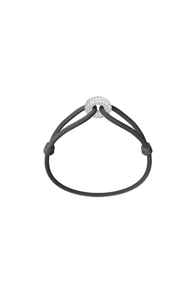 Wecord London Silver Soho Pavé Cord Bracelet