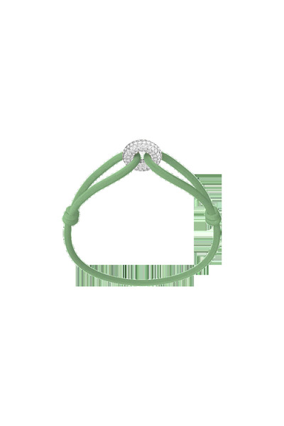 Wecord London Silver Soho Pavé Cord Bracelet