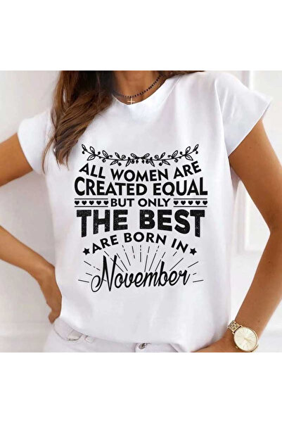 Kartier Tricou Dama Alb Born In November