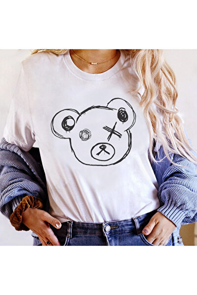 Kartier Tricou Dama Alb Cross Bear