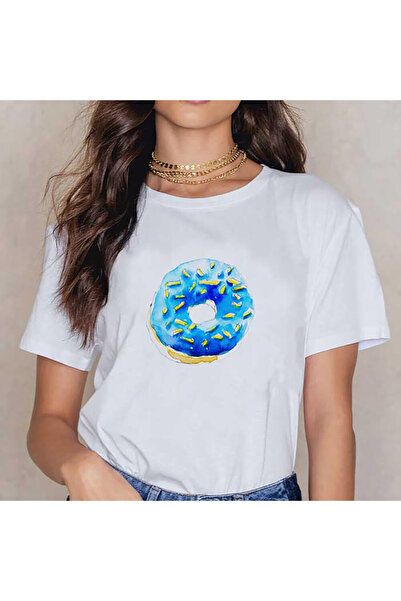 Kartier Tricou Dama Alb Diamond Donut