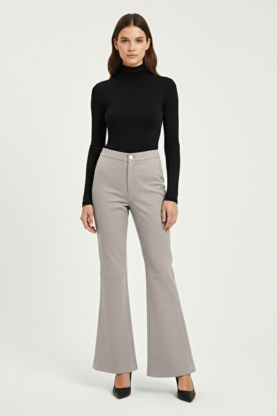 Deriderim Vera High Waist Genuine Stretch Leather Spanish Flare Pants