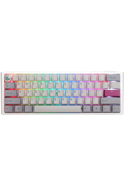 Ducky One 3 Mist Grey Mini Gaming RGB LED - MX-Silent-Roșu (SUA)