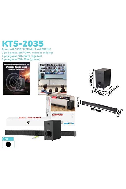 SOUND BAR BLUETOOTH VE UZAKTAN KUMANDALI SES SİSTEMİ 30W TV SİNEMA SES SİSTEMİ SOUBWOOFER