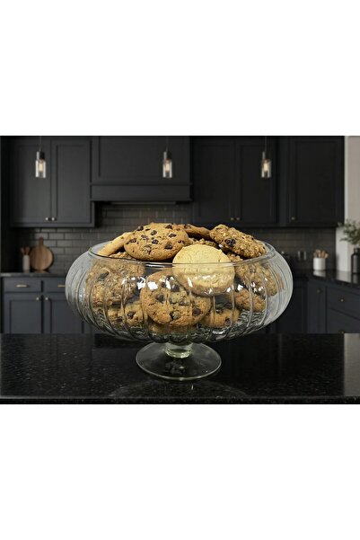 Florya Concept Ayaklı Cam Sunumluk – Şeffaf Dekoratif Servis Kasesi