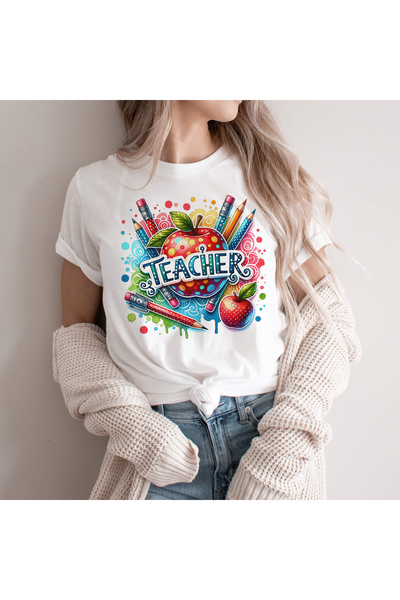 Kartier Tricou Dama Alb Teacher Collection