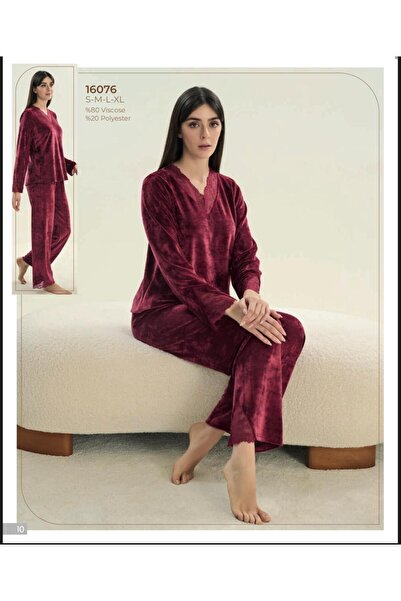 Sevim 16076 KADİFE PİJAMA TAKIM
