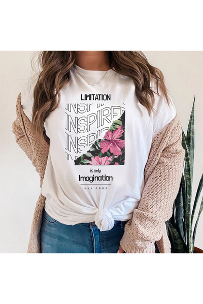 Kartier Tricou Dama Alb Limitation Is Only Imagination