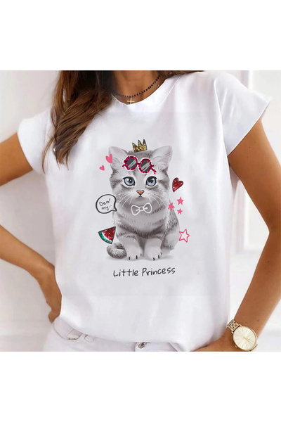 Kartier Tricou Dama Alb Llittle Princess