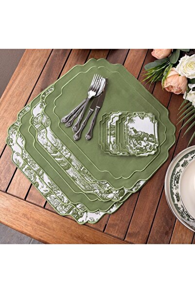 Hane7 Country Series 4'lü Kokteyl Peçete Yeşil