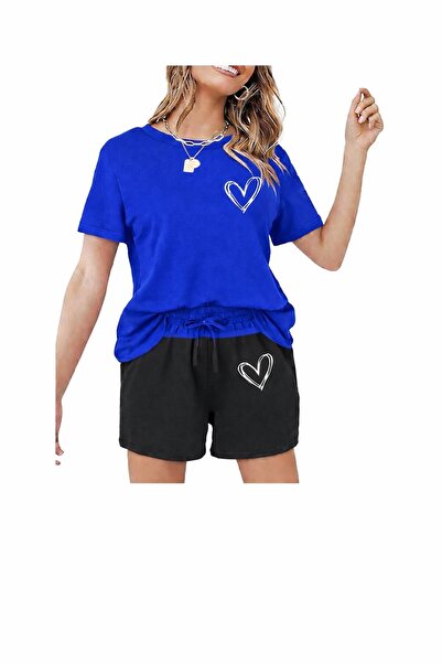 zeag ΓΥΝΑΙΚΕΙΟ ΣΕΤ ΣΟΡΤΣ ΚΑΙ ΜΠΛΟΥΖΑΚΙ ΜΕ ΣΤΑΜΠΑ ΚΑΡΔΙΑΣ