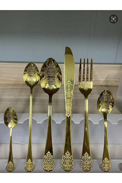 Sunhome 24-Piece Stainless Steel Cutlery Set Gold