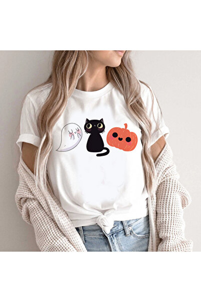 Kartier Tricou Dama Alb Spooky