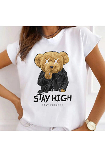 Kartier Tricou Dama Alb Stay High