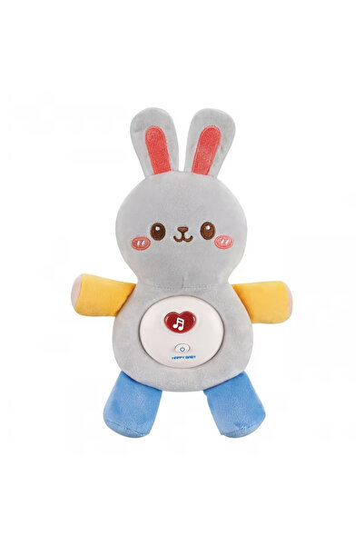 Chipolino Jucarie de plus iepuras pentru bebelusi cu lumini si melodii grey