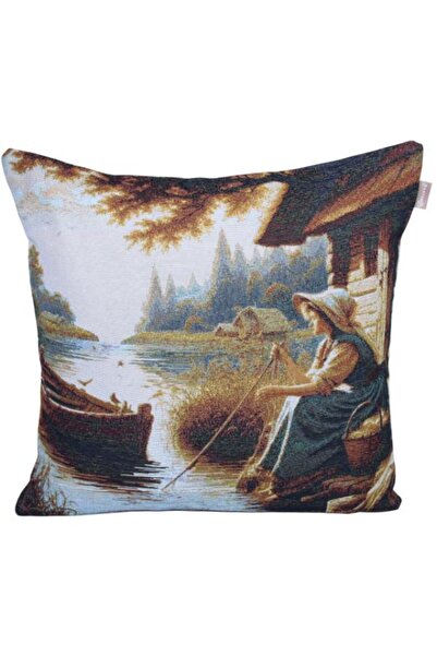 Believe TAPET DECORATIV ȚESUT JACQUARD, TEMATICĂ FATA PENTRU BARCA, 45*45 KIR...