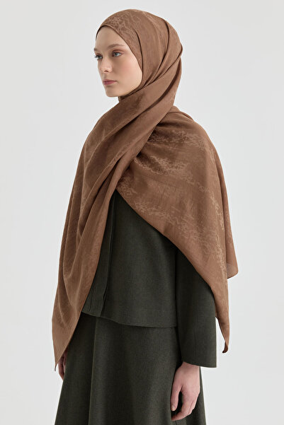 Tuğba Efsun Jakar Şal - Açık Kahve