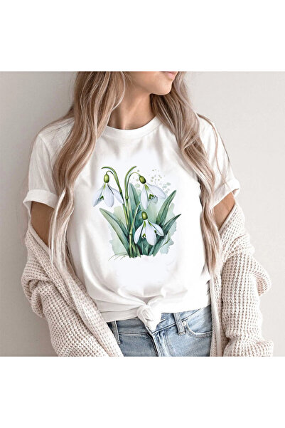 Kartier Tricou Dama Alb Fresh Snowdrops
