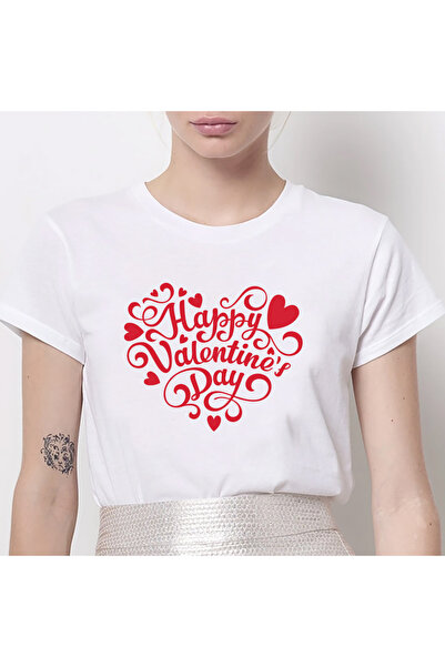 Kartier Tricou Dama Alb Happy Valentines
