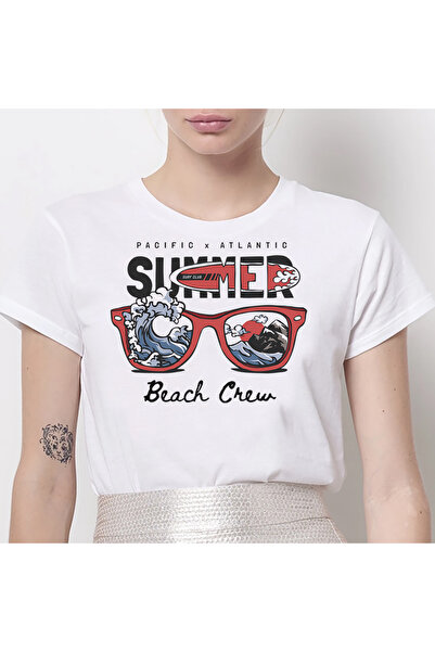 Kartier Tricou Dama Alb Beach Crew