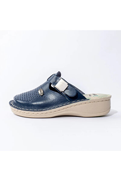 VESNA Saboți din piele 168-1 bleumarin