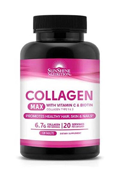 Sinshine صن شاين كولاجين ماكس مع فيتامين البيوتين ١٢٠ قرصًا