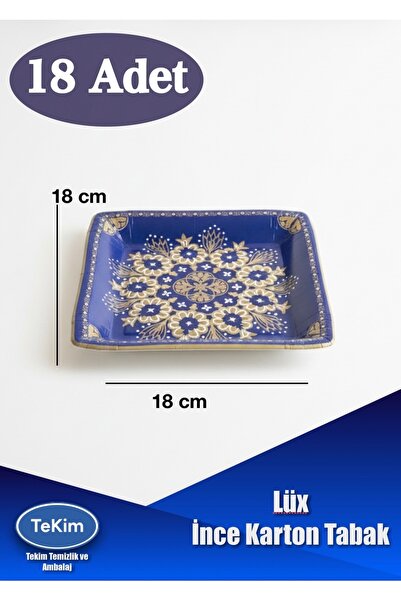 tekim temizlik ve ambalaj İnce Karton Lüks Tabak 3 Paket 18 adet