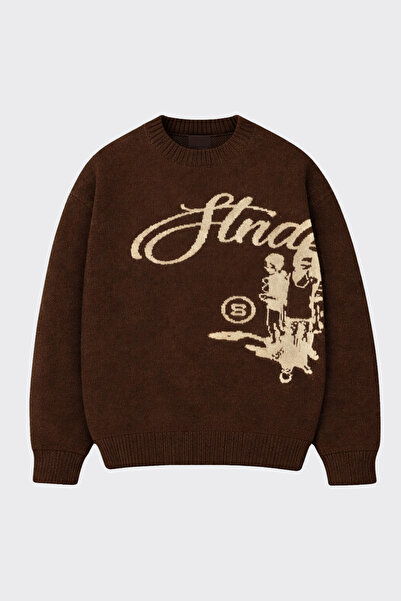 ATE STUDIOS Street Boys Premium Boxy Fit Oversize Knitwear Sweater