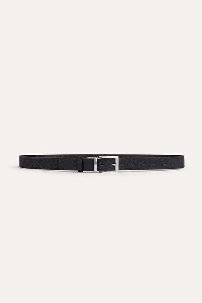 VATKALI Twist Buckle Double-Sided Leather Belt