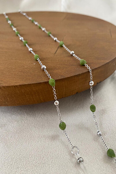 SAVETTE Glasses Chain Decorative Green Stone Special Design Gift Accessory Gl...