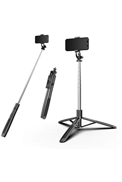 Techsuit Selfie Stick Stabil with Tripod, Remote, 158cm - Black