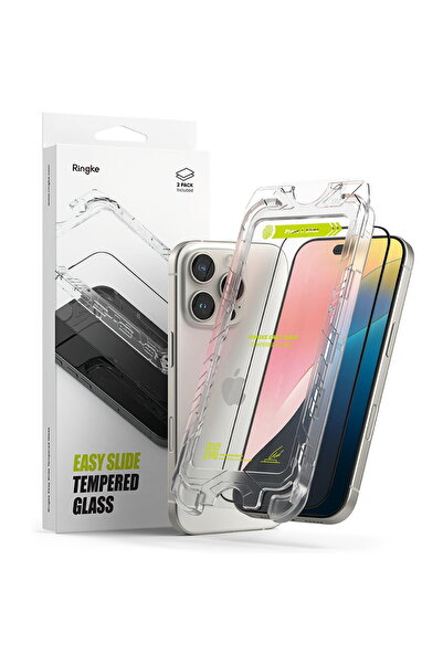 Ringke Protector de ecran pentru iPhone 16 Pro Max (set 2) - Sticlă securizat...