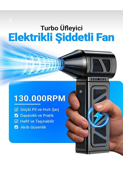 Nivego Turbo Jet Fan 130.000RPM Fırçasız Motorlu Elektrikli Hava Kompresörü 4...
