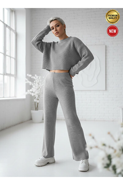 Teenage Millionaire Women's Gray Knitwear Trousers Single Bottom S-M-L Compat...