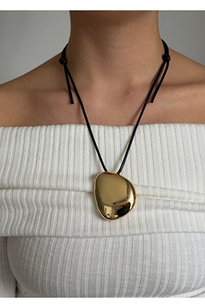 KİLİGİSTANBUL İPLİ ASİMETRİK KOLYE (BOYUTU AYARLANABİLİR)