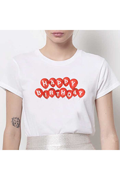 Kartier Tricou Dama Alb Happy Bday