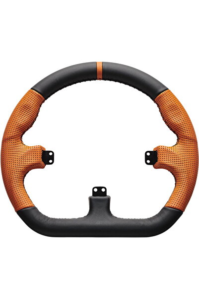 OEM Asetek SimSports GT Rim - Closed D, Leather - orange