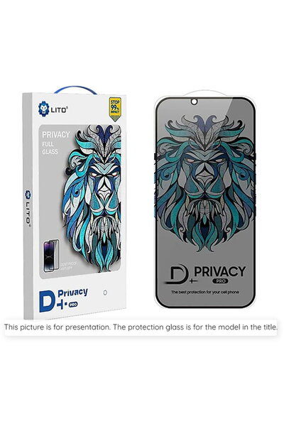 Lito Folie pentru iPhone 16 - D+ Pro Privacy - Negru