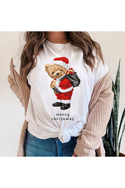 Kartier Tricou Dama Alb Teddy Santa