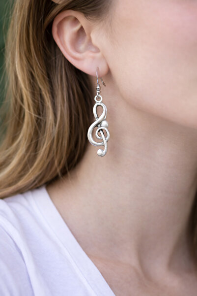 HER ŞEY NOTA www.herseynota.com Hanging Metal Earrings with Sun and Moon Figu...