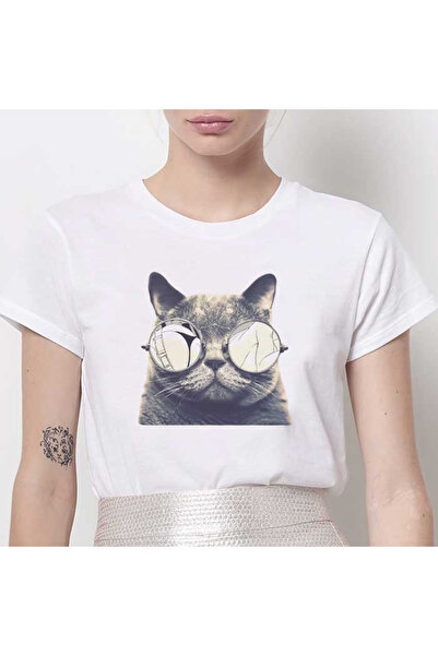 Kartier Tricou Dama Alb Spy Cat