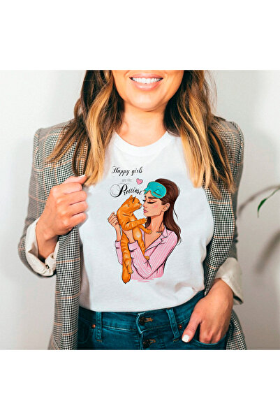 Kartier Tricou Dama Alb Happy girls are the prettiest