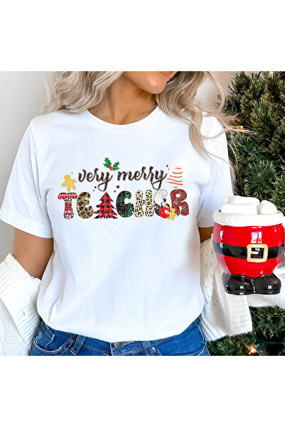 Kartier Tricou Dama Alb Verry Merry Teacher