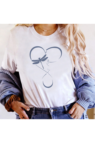 Kartier Women's White Dragonfly T-Shirt