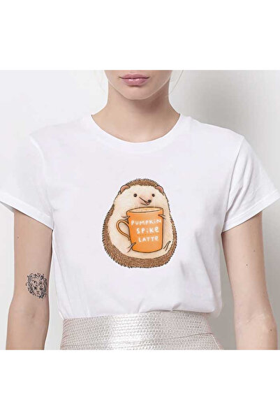 Kartier Women's White Pumpkin Spike Latte T-Shirt