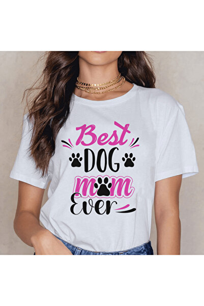 Kartier Tricou Dama Alb Best Dog Mom Ever