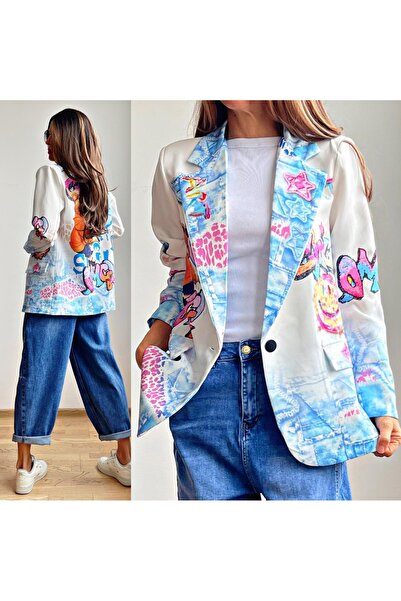 ADAMODA.RO Women's jacket with colorful print