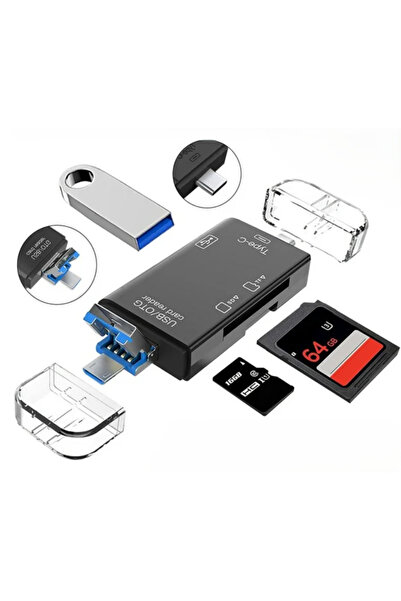 Epilons قارئ بطاقات ZR826 Atud-05 6 في 1 متعدد الوظائف